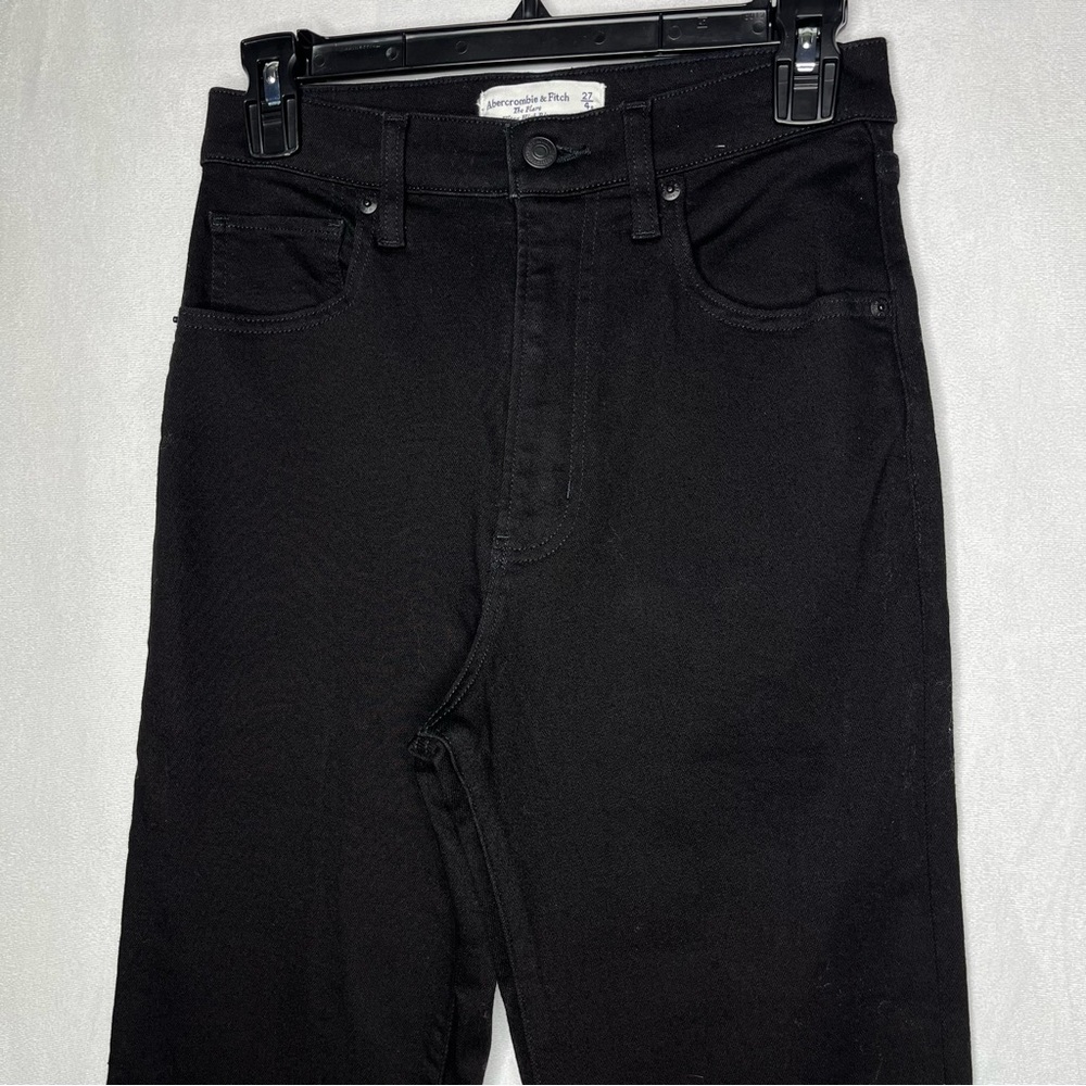 Abercrombie & Fitch Black Flare Ultra High Rise Jeans - Picture 7 of 8